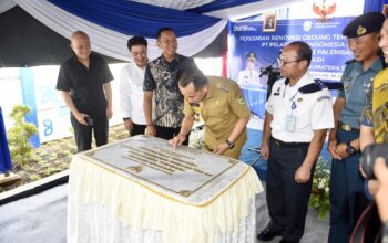 Pj Gubernur Sumsel Agus Fatoni Resmikan Gedung Terminal Pelabuhan Boom Baru Palembang