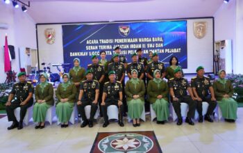 Pangdam II/Swj Sambut Brigjen TNI Tri Wahyu Muttaqien Sebagai Irdam