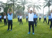 Perkuat Sinergitas,Danlanud Bersama Danlanal Olahraga di Lanud SMH