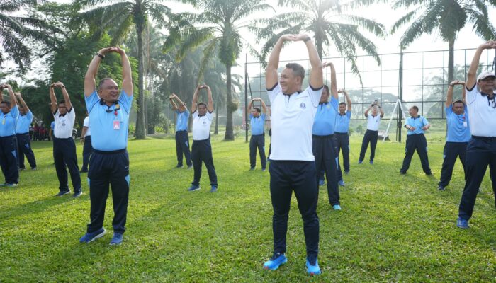 Perkuat Sinergitas,Danlanud Bersama Danlanal Olahraga di Lanud SMH