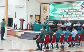 Pangdam II/Sriwijaya Pimpin Sidang Pantukhirda Calon Taruna Akademi TNI TA 2024