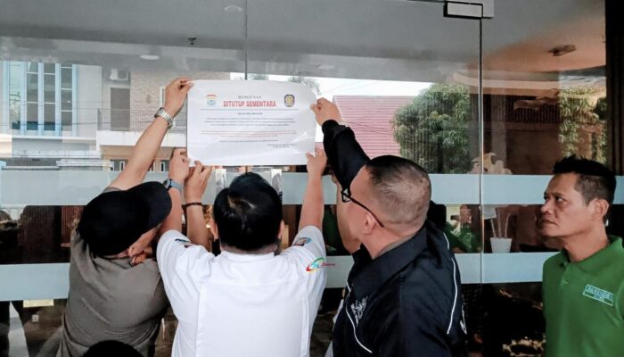 Tidak Miliki Izin, Pemkot Palembang Tutup Park Side’s Hotel di Jalan Seroja