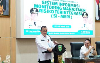 Sekda Edward Candra Harapkan SI-MERI Mampu Mengoptimalisasi Efektivitas Pengelolaan Risiko Secara Terintegrasi