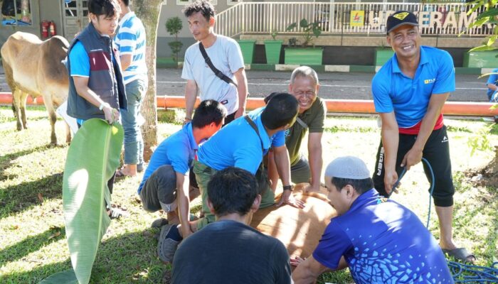 Tebar Semangat Berbagi, PLN Indonesia Power UBP Keramasan Salurkan Daging Kurban untuk Warga Sekitar