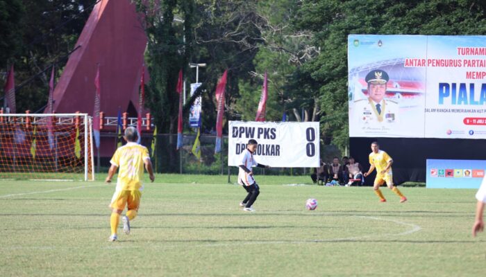 Politik Bisa Riang Bukan Selalu Tegang, Turnamen Sepak Bola Antar Pengurus Parpol Digelar di Sumsel
