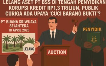 Lelang Aset Oleh Bank BUMN di Tengah Penyelidikan Korupsi Kredit Rp1,3 Triliun, Publik Curiga Ada Upaya “Cuci Barang Bukti”?