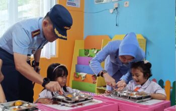 Dari TK hingga SMP, 2.522 Siswa Tercover Trial Program Gizi Gratis Lanud SMH