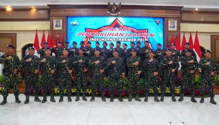 Dari AKBP hingga Irjen, Dankorbrimob Polri Kukuhkan Pejabat Baru