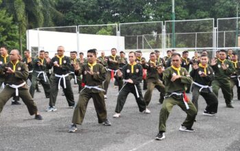 Perkuat Mental dan Disiplin Prajurit, Korem 044/Gapo Gelar UKT Pencak Silat Militer