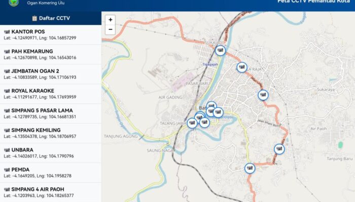 Kini Bisa Dipantau Publik, Pemkab OKU Aktifkan 19 CCTV di Baturaja