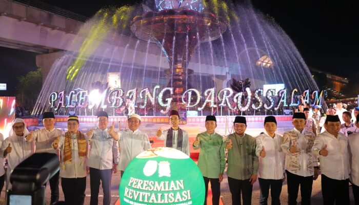 BAM Tugu Cempako Telok Resmi Dihidupkan Kembali, Ikon Baru Bersinar di Titik Nol Kota Palembang