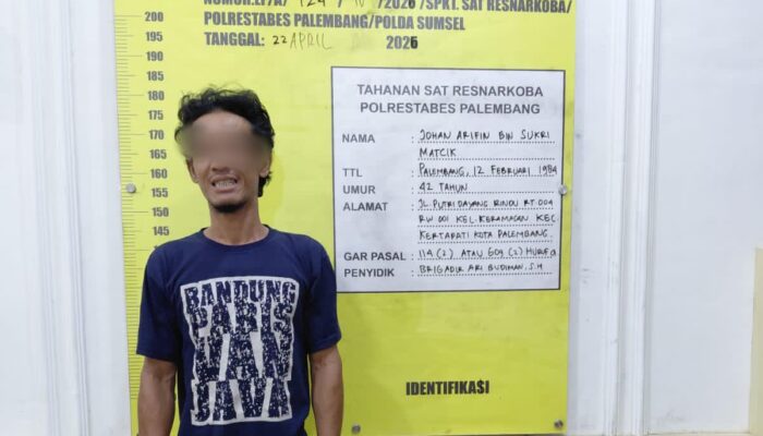 Diduga Pengedar Sabu di Kertapati Dibekuk, Polisi Amankan Barang Bukti dan Ungkap Indikasi Jaringan