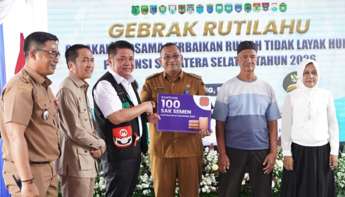 Gubernur Herman Deru Ajak Bangkitkan Gotong Royong, 3.067 RTLH di Palembang Ditarget Tuntas 2027