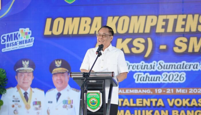 Wagub Sumsel Dorong Siswa SMK Jadi Inovator Daerah Lewat LKS 2026