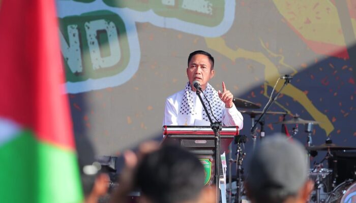 Ribuan Warga Palembang Bersatu untuk Palestina, Ratu Dewa: Kita Hadir Bukan Karena Politik, Tetapi Kemanusiaan