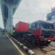 Kemacetan di KM 5 Palembang Akibat Truk Trailer Naik Trotoar, Pengguna Jalan Soroti Perwali Angkutan Barang