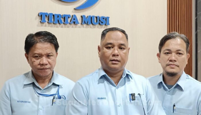 Tirta Musi Bersihkan Reservoir IPA Sungai Lais, 2.775 Pelanggan Berpotensi Terdampak
