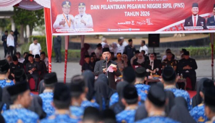 Lantik 446 PNS Baru Banyuasin, Askolani Dorong Kerja Keras dan Inovatif